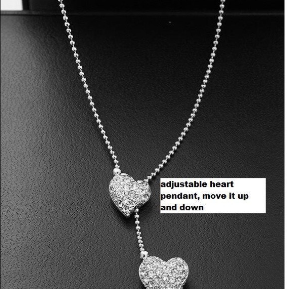 Swarovski Crystals ๐ silver accent Heart necklace - Picture 3 of 3